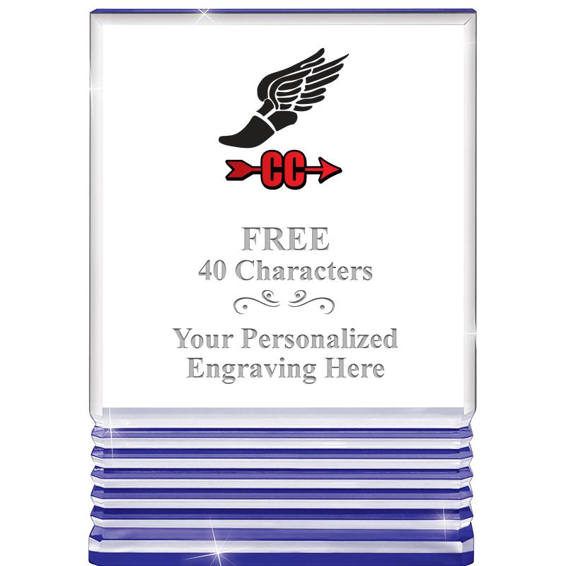 3.5"x5"BLUE ROCKWELL ACRYLIC