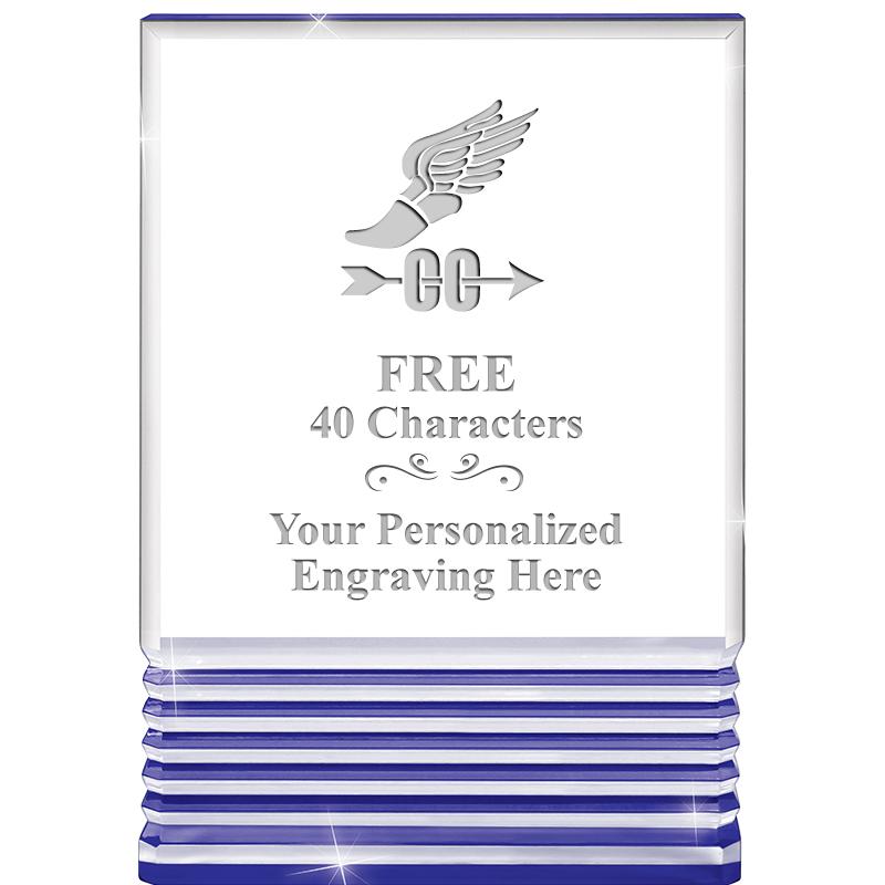 3.5"x5"BLUE ROCKWELL ACRYLIC