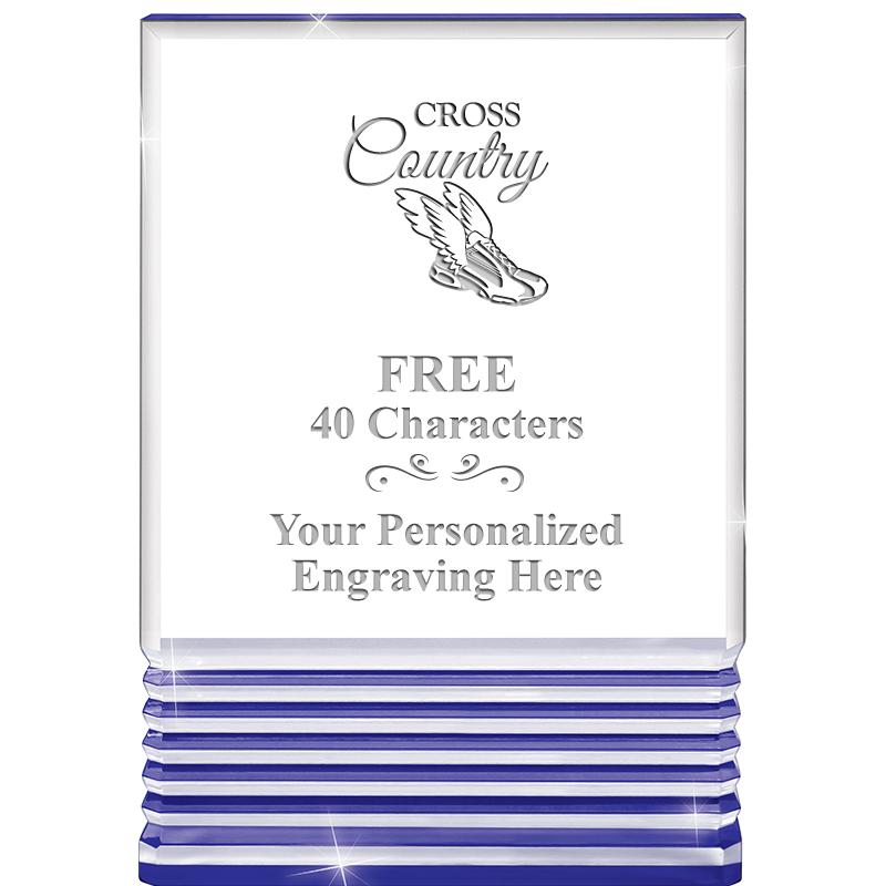 3.5"x5"BLUE ROCKWELL ACRYLIC