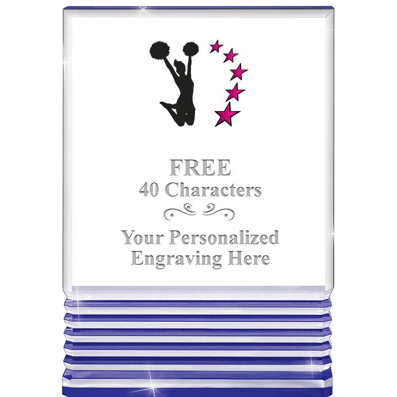 3.5"x5"BLUE ROCKWELL ACRYLIC