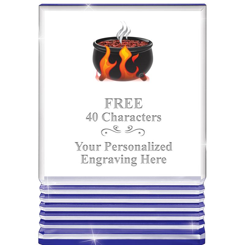 3.5"x5"BLUE ROCKWELL ACRYLIC