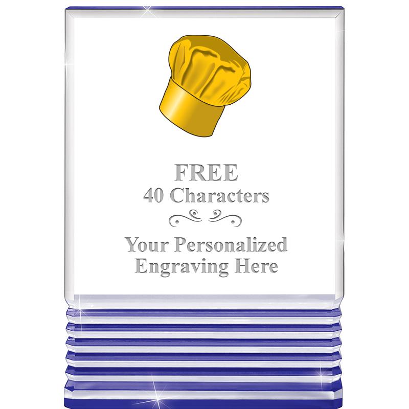 3.5"x5"BLUE ROCKWELL ACRYLIC