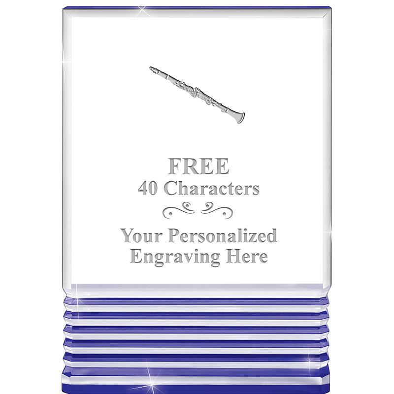 3.5"x5"BLUE ROCKWELL ACRYLIC