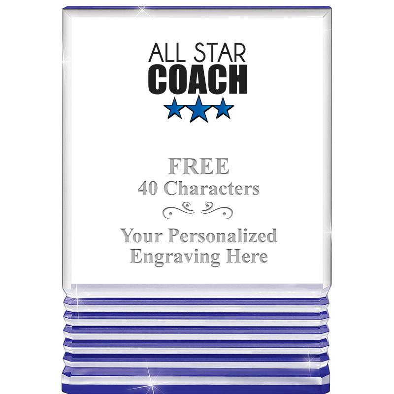 3.5"x5"BLUE ROCKWELL ACRYLIC