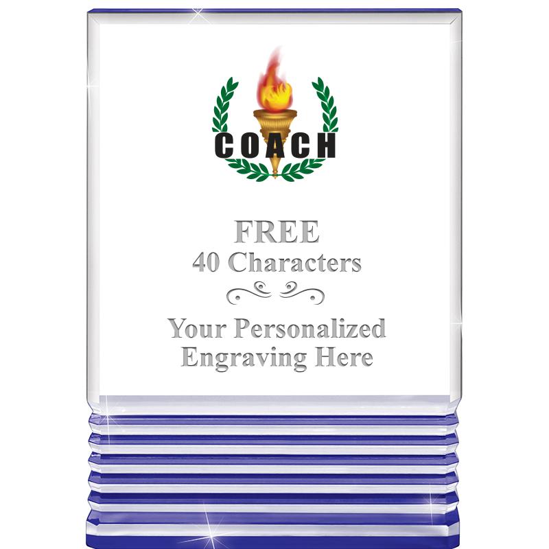 3.5"x5"BLUE ROCKWELL ACRYLIC