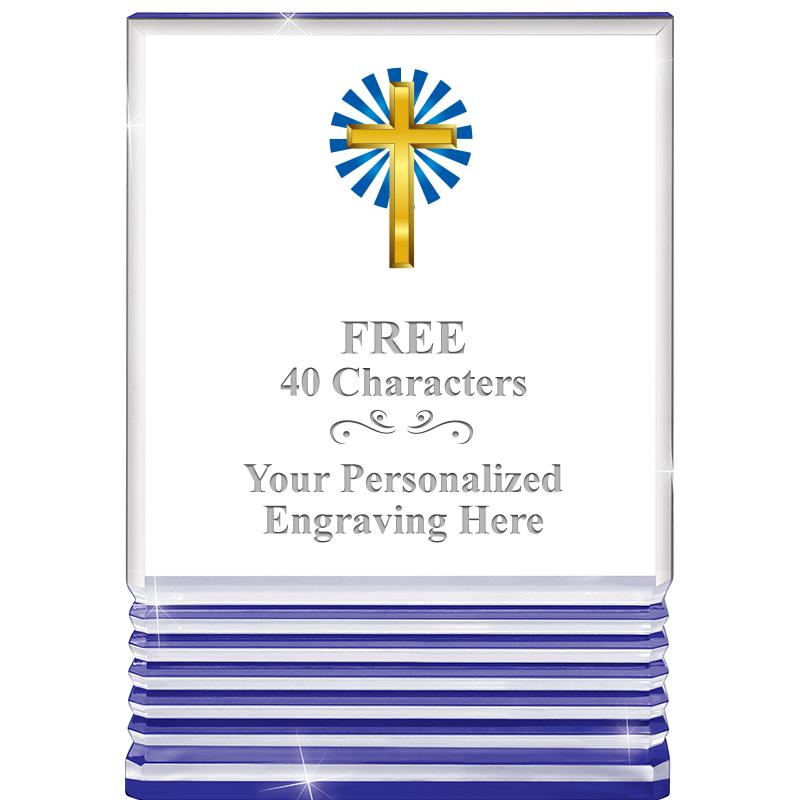 3.5"x5"BLUE ROCKWELL ACRYLIC