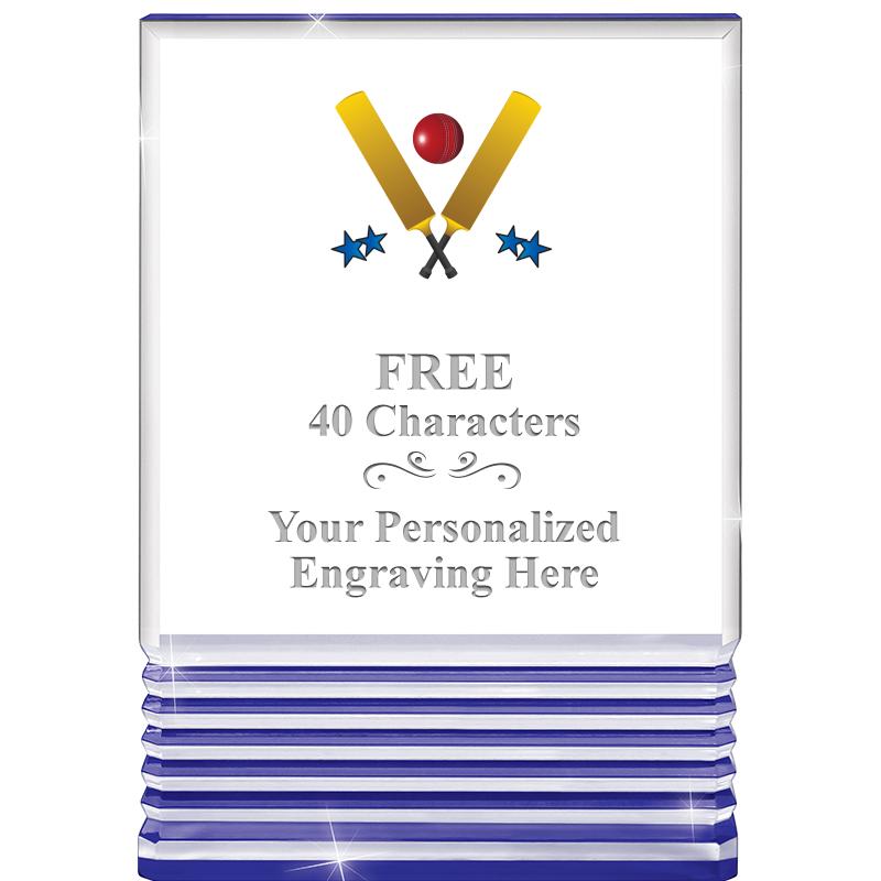 3.5"x5"BLUE ROCKWELL ACRYLIC