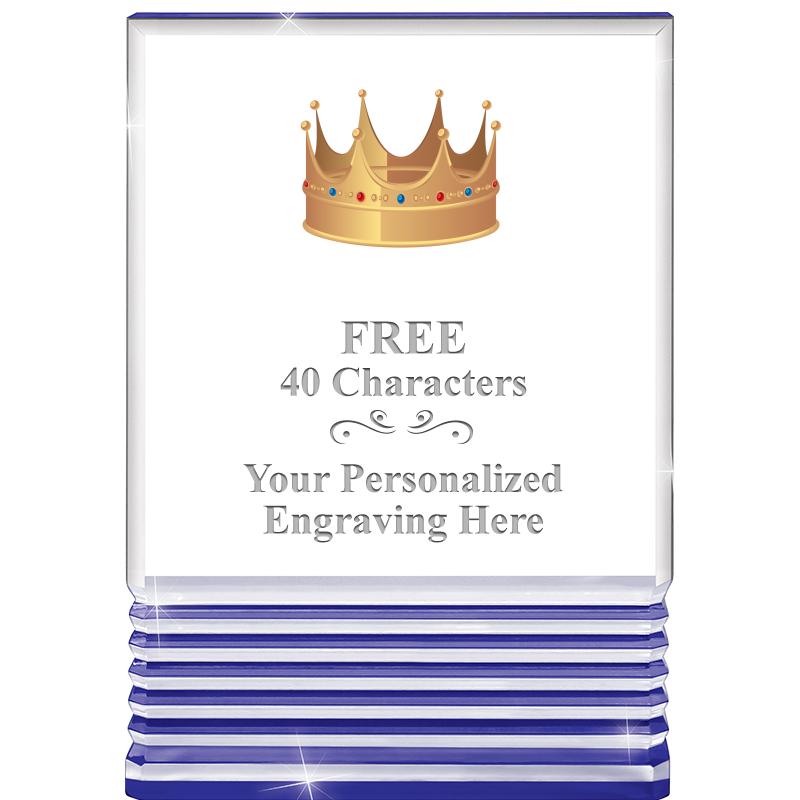 3.5"x5"BLUE ROCKWELL ACRYLIC