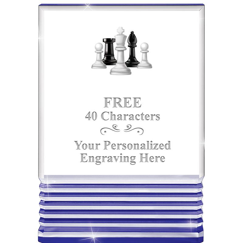 3.5"x5"BLUE ROCKWELL ACRYLIC