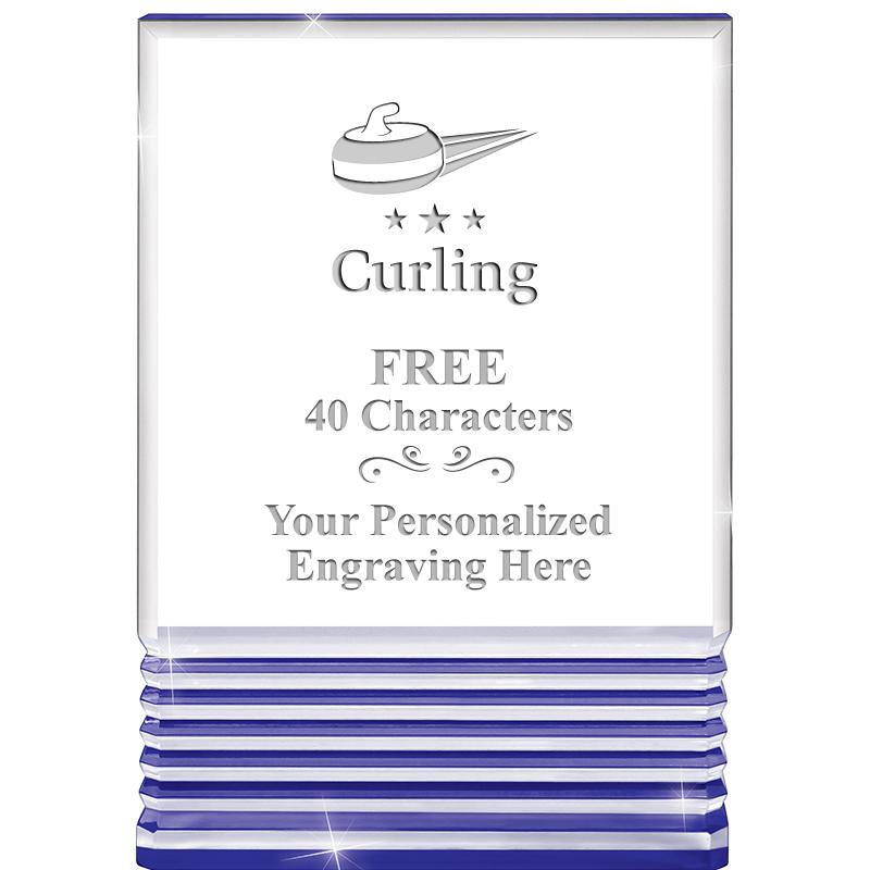 3.5"x5"BLUE ROCKWELL ACRYLIC