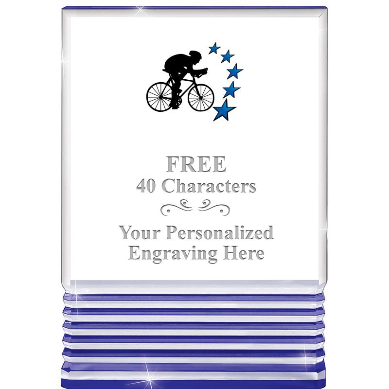 3.5"x5"BLUE ROCKWELL ACRYLIC