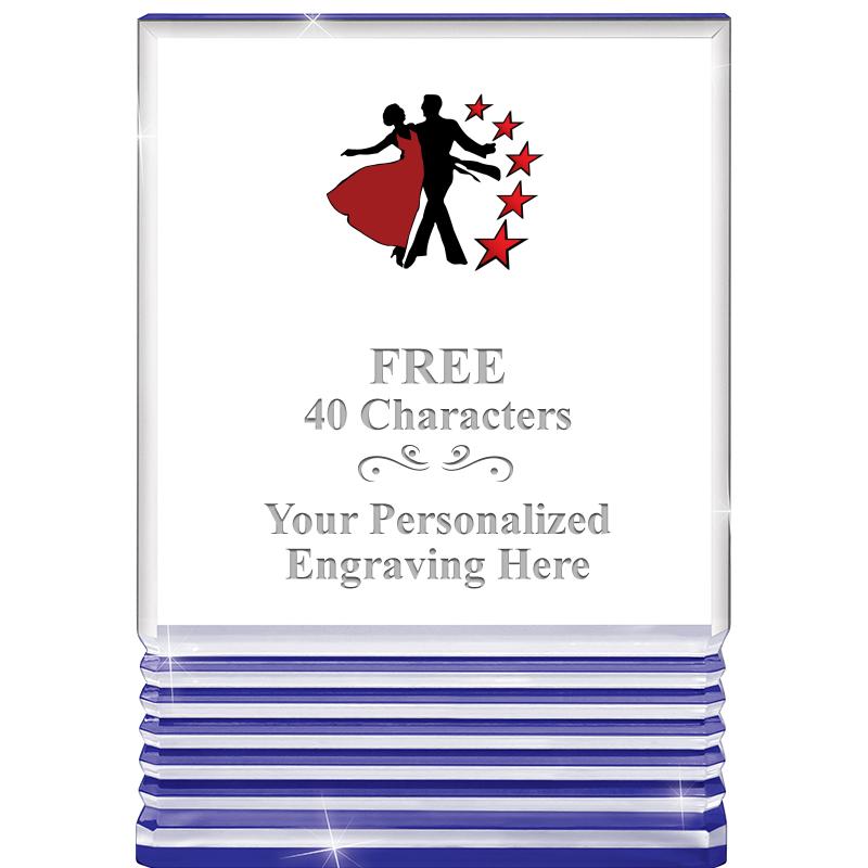 3.5"x5"BLUE ROCKWELL ACRYLIC