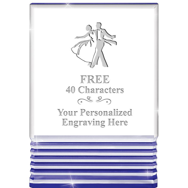 3.5"x5"BLUE ROCKWELL ACRYLIC