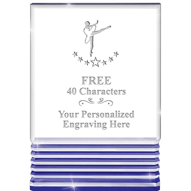 3.5"x5"BLUE ROCKWELL ACRYLIC