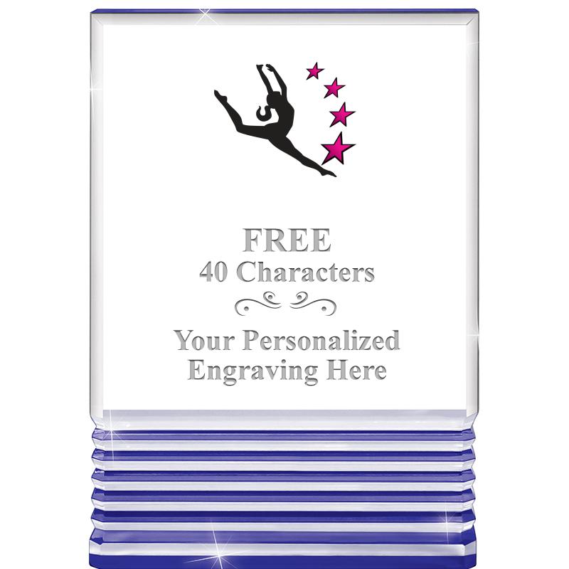 3.5"x5"BLUE ROCKWELL ACRYLIC