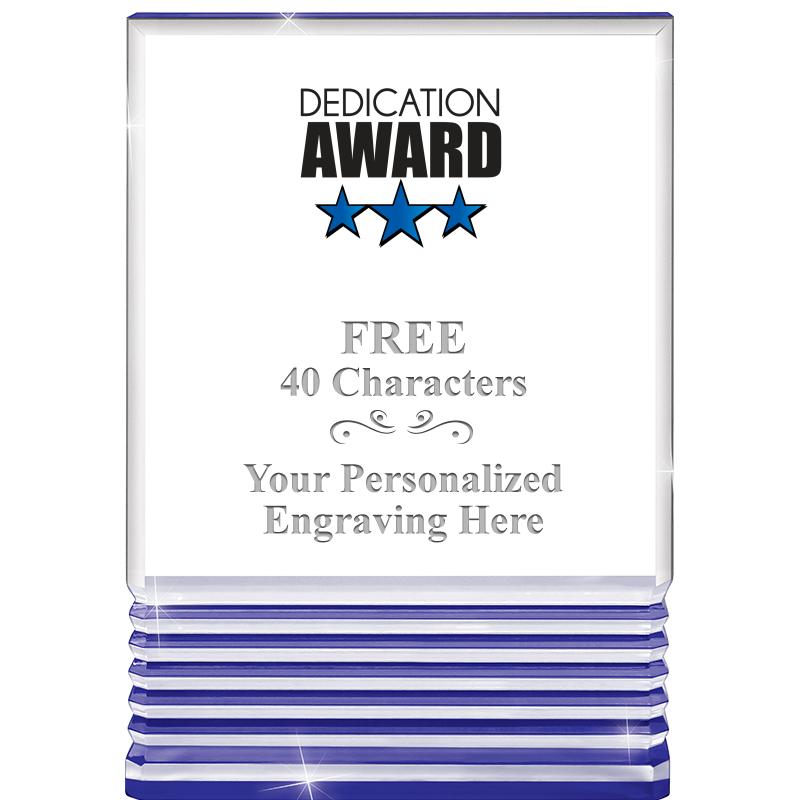 3.5"x5"BLUE ROCKWELL ACRYLIC