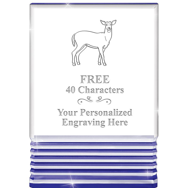 3.5"x5"BLUE ROCKWELL ACRYLIC