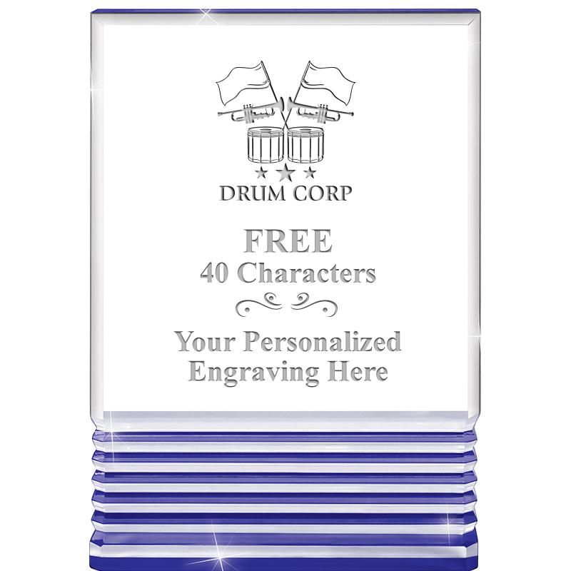 3.5"x5"BLUE ROCKWELL ACRYLIC