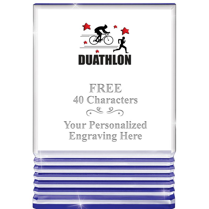 3.5"x5"BLUE ROCKWELL ACRYLIC