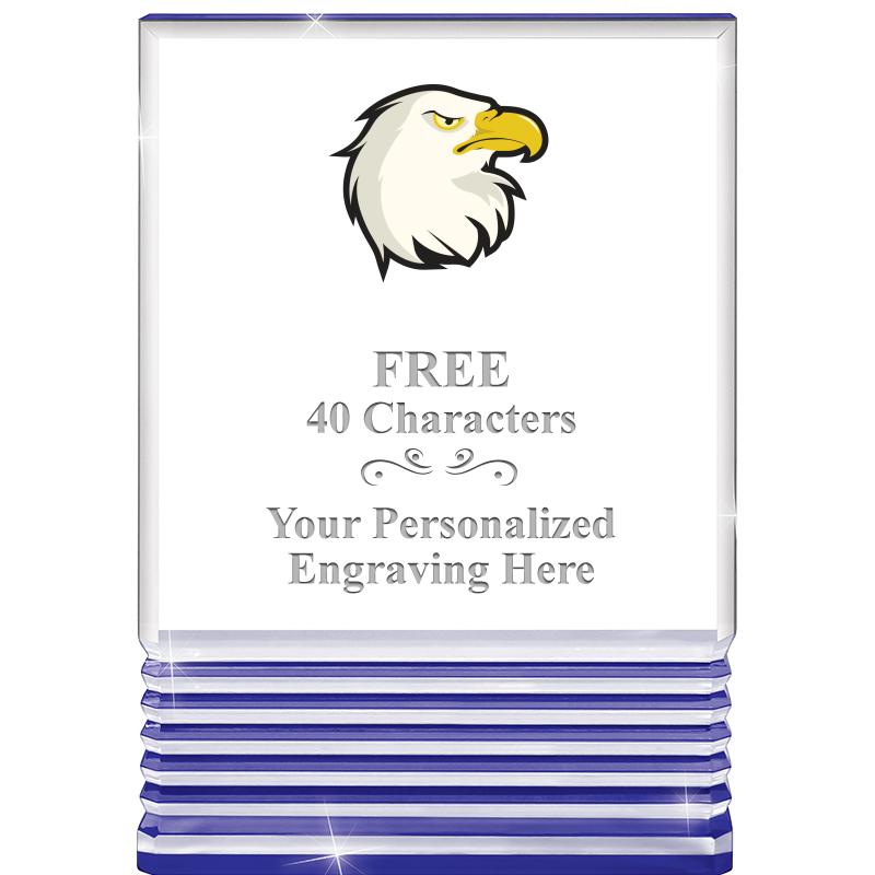 3.5"x5"BLUE ROCKWELL ACRYLIC