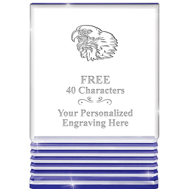 3.5"x5"BLUE ROCKWELL ACRYLIC