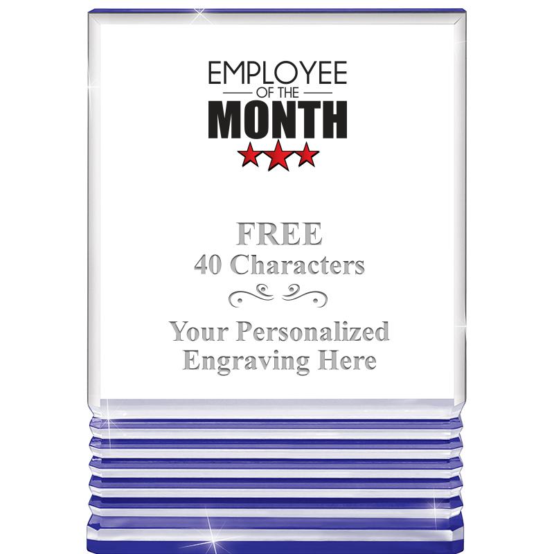 3.5"x5"BLUE ROCKWELL ACRYLIC