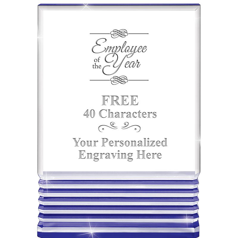 3.5"x5"BLUE ROCKWELL ACRYLIC