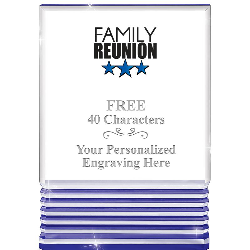 3.5"x5"BLUE ROCKWELL ACRYLIC