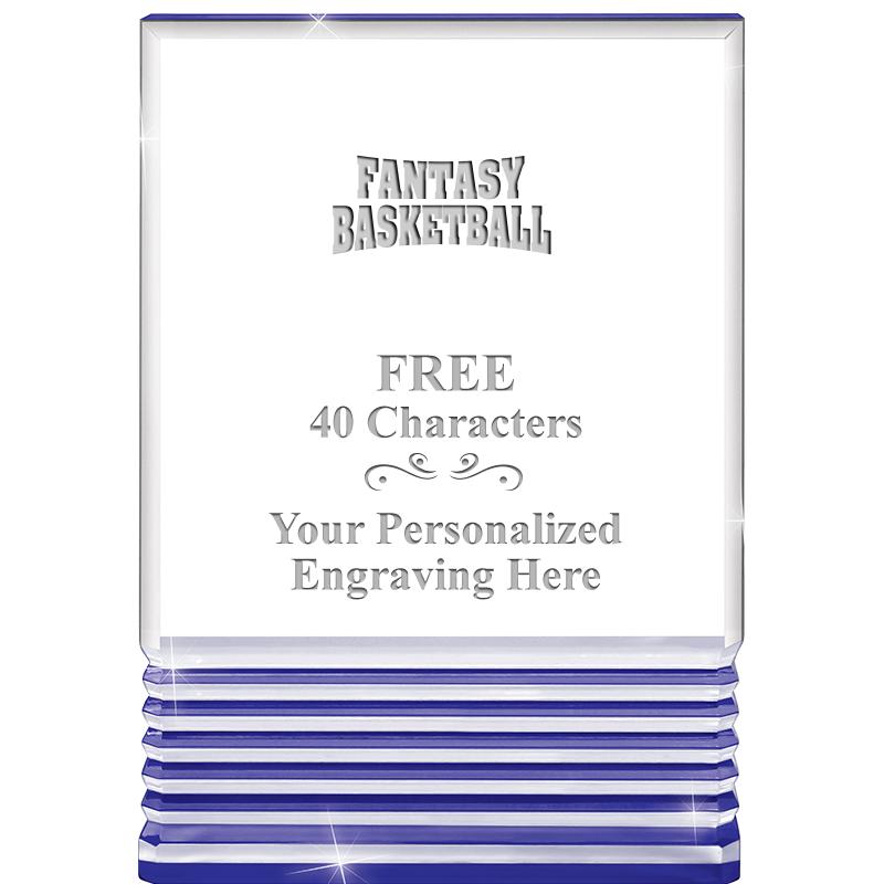 3.5"x5"BLUE ROCKWELL ACRYLIC