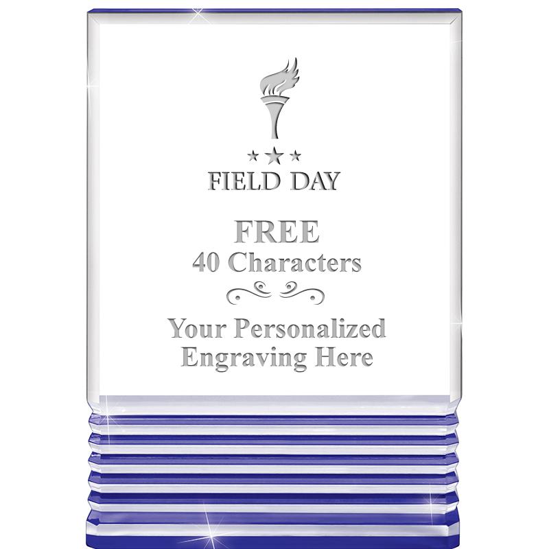 3.5"x5"BLUE ROCKWELL ACRYLIC