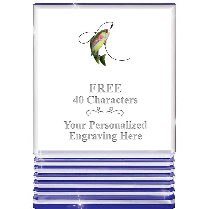 3.5"x5"BLUE ROCKWELL ACRYLIC