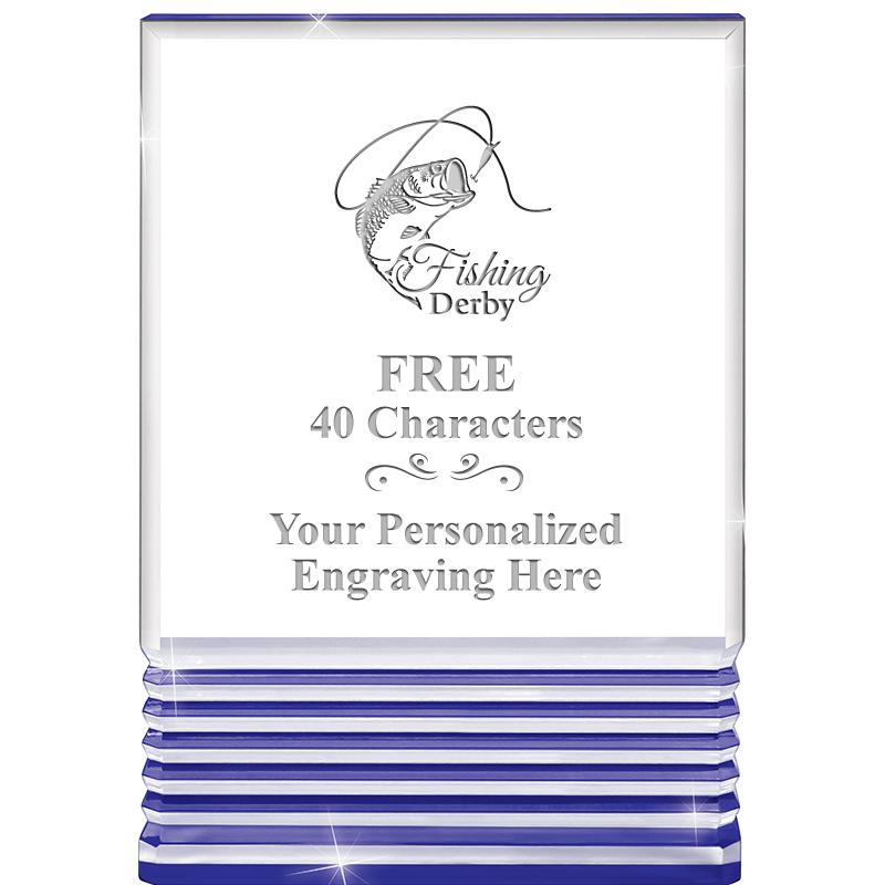 3.5"x5"BLUE ROCKWELL ACRYLIC