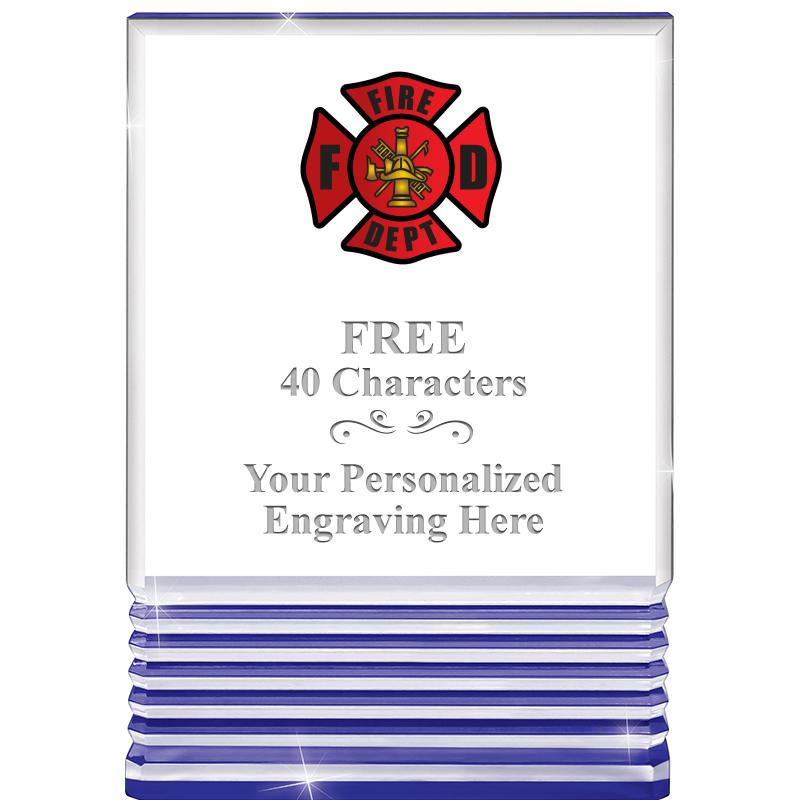 3.5"x5"BLUE ROCKWELL ACRYLIC