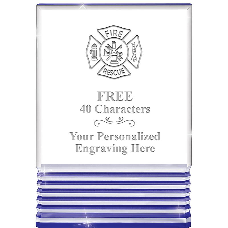 3.5"x5"BLUE ROCKWELL ACRYLIC