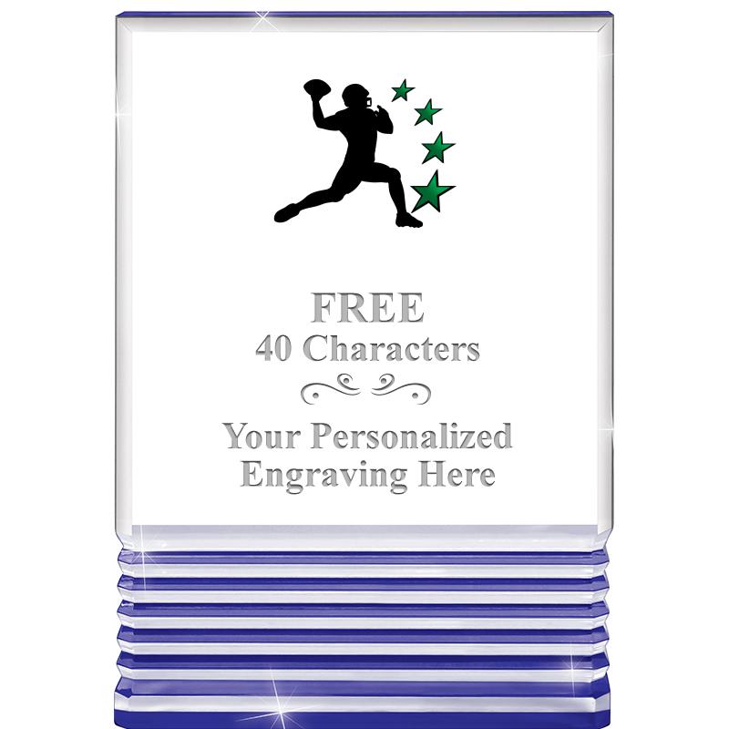 3.5"x5"BLUE ROCKWELL ACRYLIC