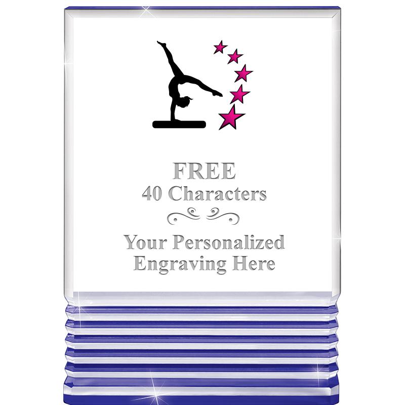 3.5"x5"BLUE ROCKWELL ACRYLIC