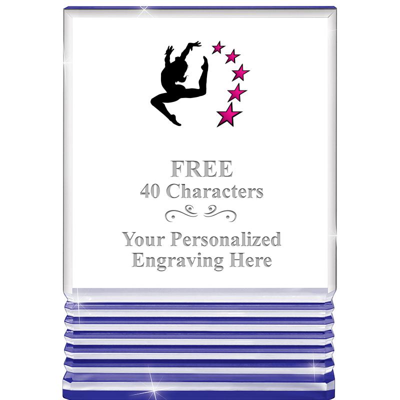 3.5"x5"BLUE ROCKWELL ACRYLIC