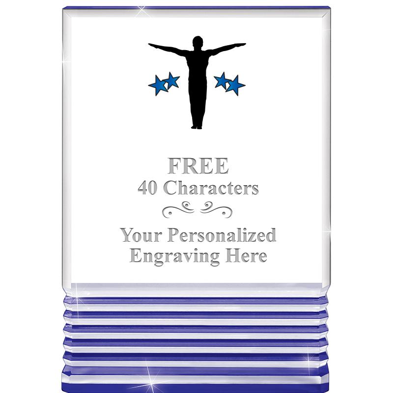 3.5"x5"BLUE ROCKWELL ACRYLIC