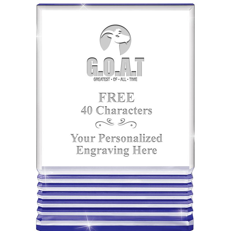 3.5"x5"BLUE ROCKWELL ACRYLIC