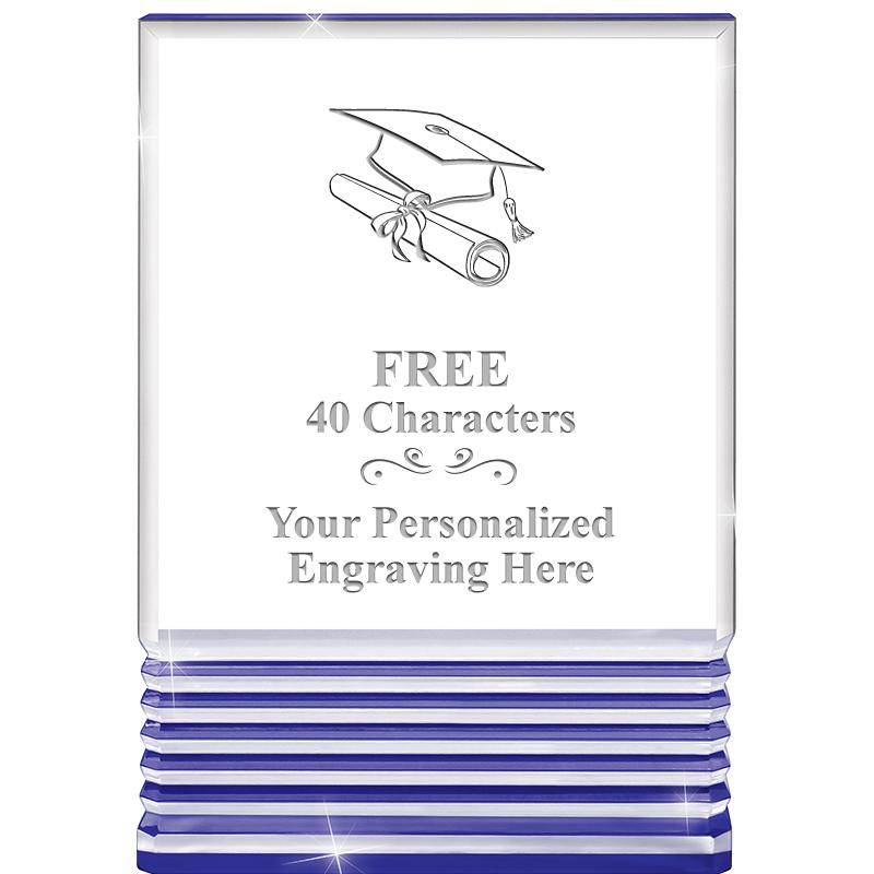 3.5"x5"BLUE ROCKWELL ACRYLIC