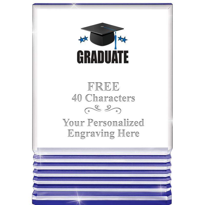 3.5"x5"BLUE ROCKWELL ACRYLIC