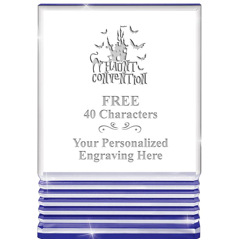 3.5"x5"BLUE ROCKWELL ACRYLIC