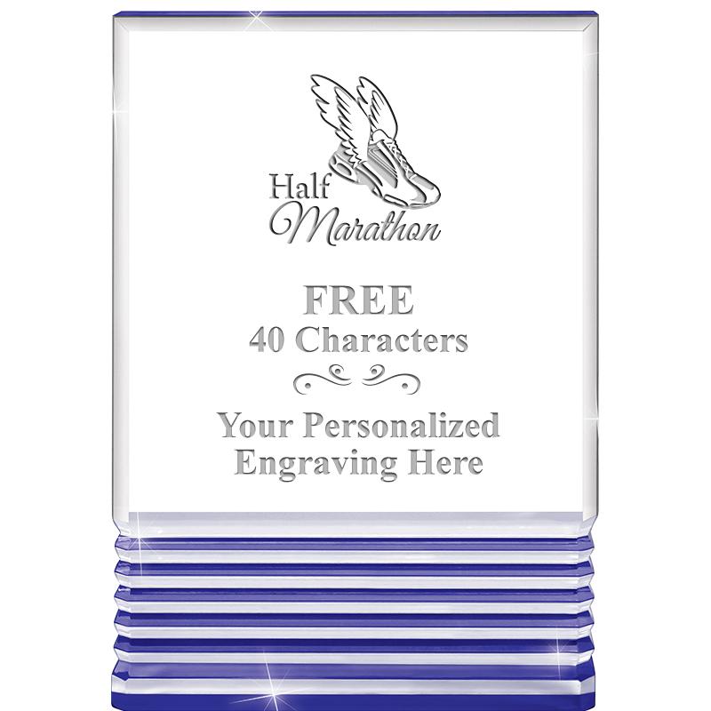 3.5"x5"BLUE ROCKWELL ACRYLIC