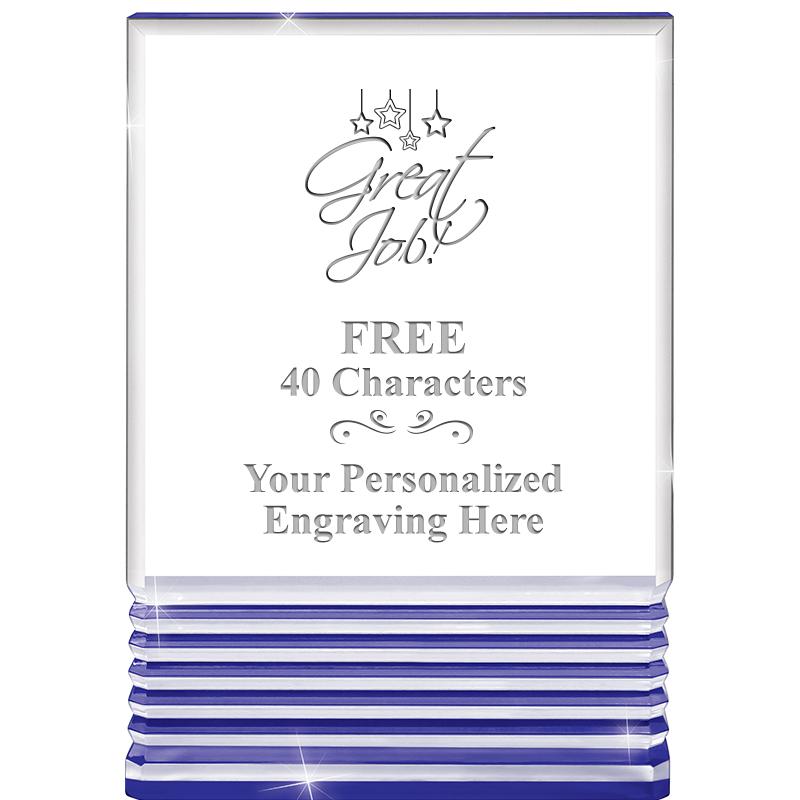 3.5"x5"BLUE ROCKWELL ACRYLIC