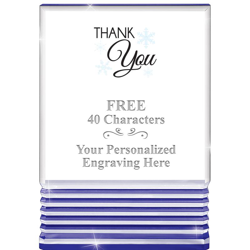 3.5"x5"BLUE ROCKWELL ACRYLIC