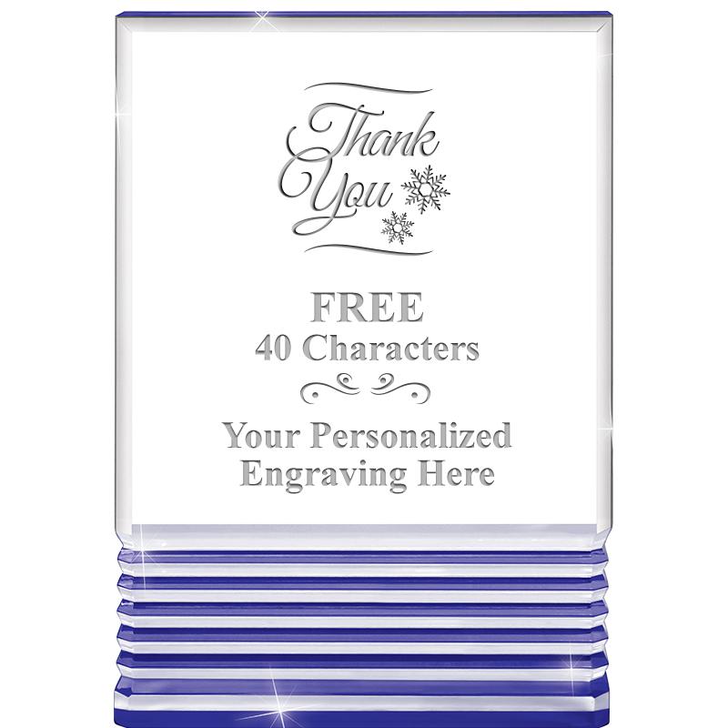 3.5"x5"BLUE ROCKWELL ACRYLIC