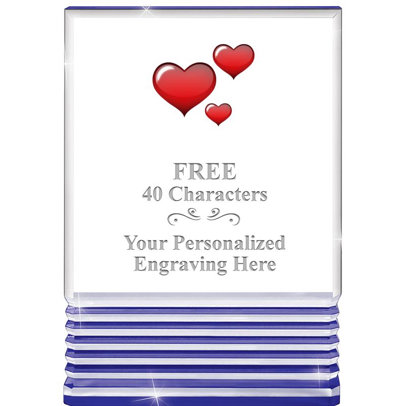 3.5"x5"BLUE ROCKWELL ACRYLIC