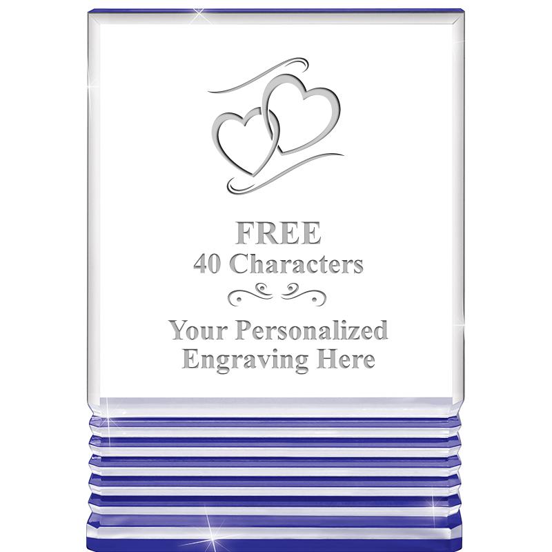 3.5"x5"BLUE ROCKWELL ACRYLIC