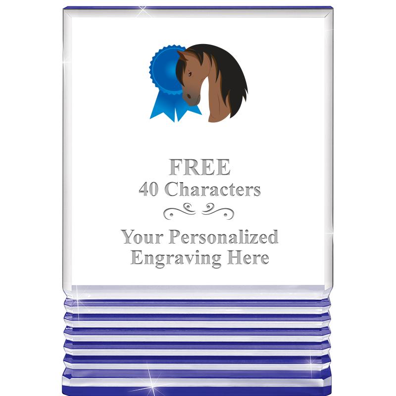 3.5"x5"BLUE ROCKWELL ACRYLIC