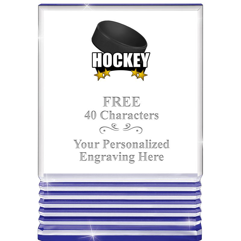 3.5"x5"BLUE ROCKWELL ACRYLIC